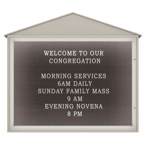 Indoor Enclosed Combo Board, 72"x36", Bronze Frame/White Porc & Cobalt
